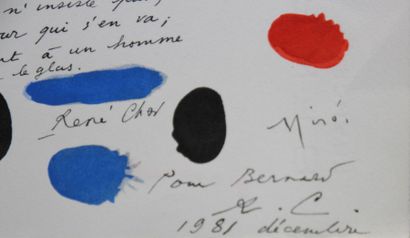 Joan MIRO (1893 - 1983) Six patiences pour Joan Miro Lithographie en couleur dédicacée...