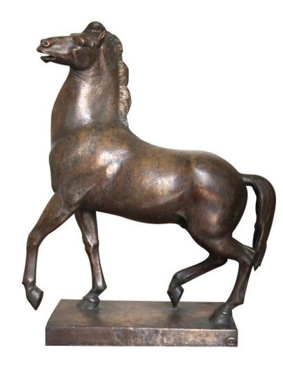 Pablo GARGALLO (1881 ? 1934) Petit Cheval, 1927?1928 Bronze patiné numéroté sur 7...