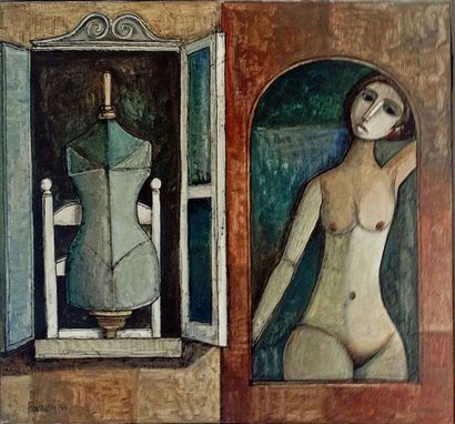 Lucio Ranucci (1925) La Fenêtre, 1971 Huile sur toile Signé en bas à gauche et daté...