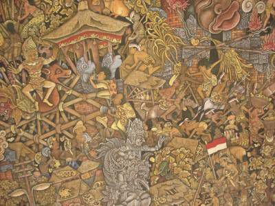 I WAYAN BENDI (Né en 1950) I Wayan Bendi (Né en 1950) Bali Life Acrylique sur toile...