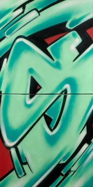 SEEN (NÉ EN 1961) Graffiti, 
Street Art Bombe aérosol sur toile, signée en bas au...