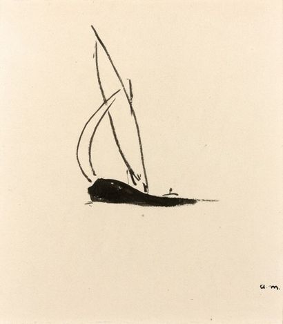 Albert Marquet (1875-1947) La voile,
Encre monogrammée en bas à droite, 20 x 17 cm

The...