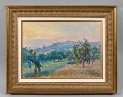 Henri PAILLER (1876-1954) Paysage du Midi,
Huile sur toile signée en bas à gauche,
33...