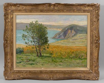 Maxime MAUFRA (1861-1918) Falaise
Huile sur toile signée en bas à droite
54 x 73...