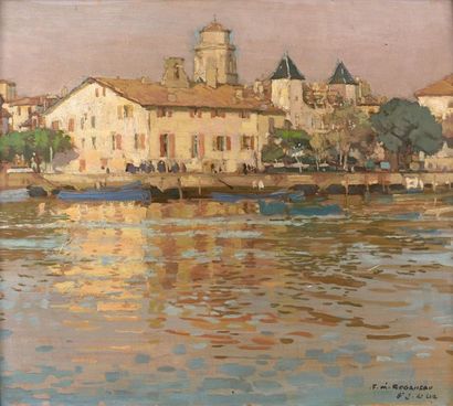 François Maurice ROGANEAU (1883-1973) Port de Saint Jean de Luz
Huile sur toile signée...