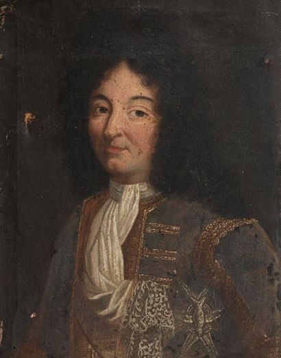 Ecole Française du XVIIIème siècle Portrait d'homme en habit de cour
Huile sur toile...