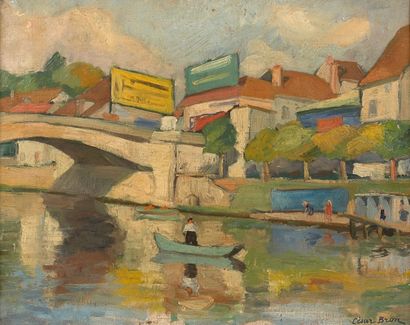 César BRON (1895-?) - Promenade en barque...