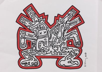 Keith HARING (1958-1990), composition, dessin...