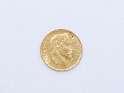 null Pièce de 20 francs en or 750 millièmes à l'effigie de Napoléon III, datée 1870.Poids:...