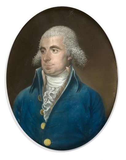 null Ecole française du XIXème siècle.
Portait d'homme.
Pastel oval non signé.
30...