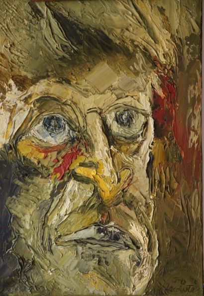 Jacques Olivier LECOINTE (XXème siècle ) Les yeux grands ouverts - Huile sur toile...