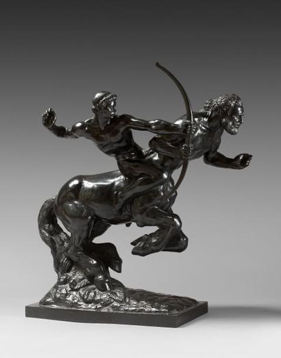 Pierre TRAVERSE (1892-1979) - L'éducation d'Achille par le Centaure Chiron- Bronze...