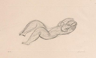 Jean FAUTRIER (1898-1964) Sommeil (1937) Eau-forte signée au crayon en bas à droite...