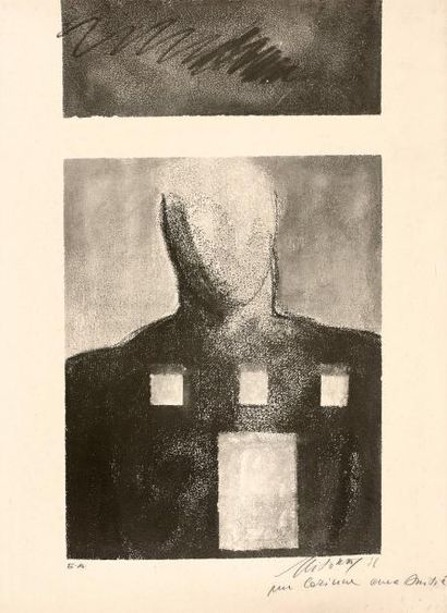 Igor MITORAJ (1944 - 2014) - Homme- Lithographie signée en bas à droite et daté (19)91...