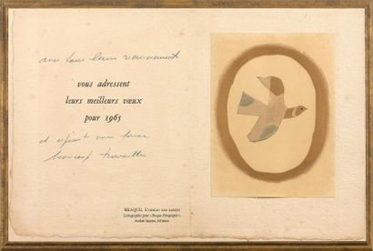 Georges BRAQUE (d'après - 1882-1963) - L'oiseau des sables, 1965 - Lithographie pour...