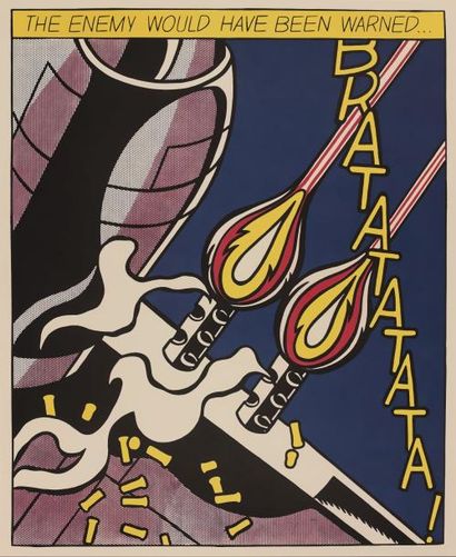 Roy LICHTENSTEIN (1923-1997) As I opened fire - Offset couleurs, tirage 1966 - (triptyqye)...
