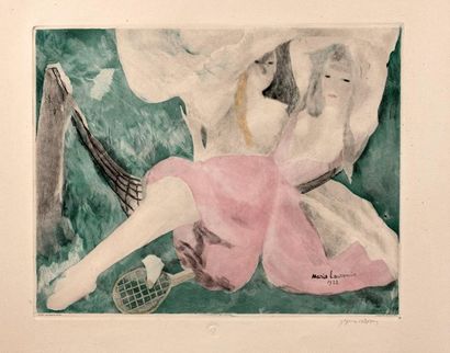 Jacques VILLON (1875-1963) Jeunes filles au tennis, d'après Marie Laurencin, 1922...