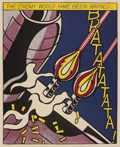 Roy LICHTENSTEIN (1923-1997) As I opened fire - Offset couleurs, tirage 1966 - (triptyque)...