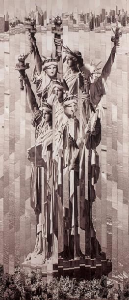 Serge MENDJISKY (Né en 1929) Statue de la livberté, 2007 - Photographies marouflées...