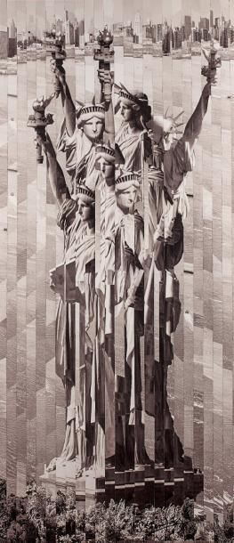 Serge MENDJISKY (Né en 1929)- Statue de la liberté, 2007 - Photographies marouflées...