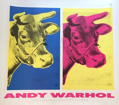 Andy Warhol (1928-1987) Andy WARHOL (1928-1987) - Two colored cows - Affiche de la...