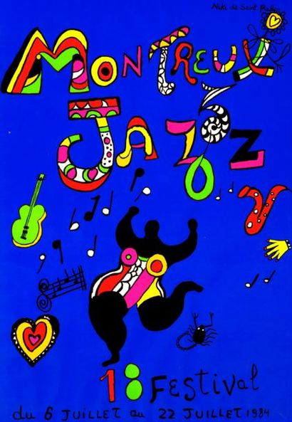 Niki de SAINT-PHALLE (1930-2002). Niki de SAINT-PHALLE (1930-2002).- 18e Jazz Festival...