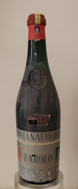VIN Barolo Fontanafredda 1949 - Etiquette déchirée