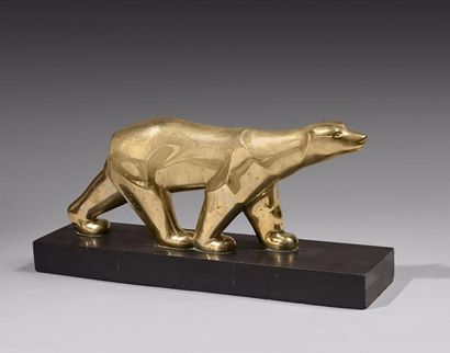 Georges LAVROFF (1895-1991) Georges LAVROFF (1895-1991) - Ours polaire - Bronze à...