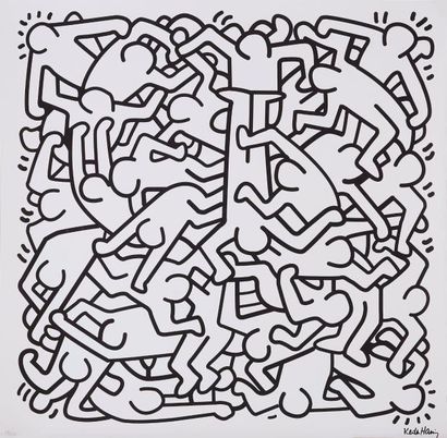 Keith Haring (1958-1990) Keith HARING (1958-1990) - Humanity - Sérigraphie signée...