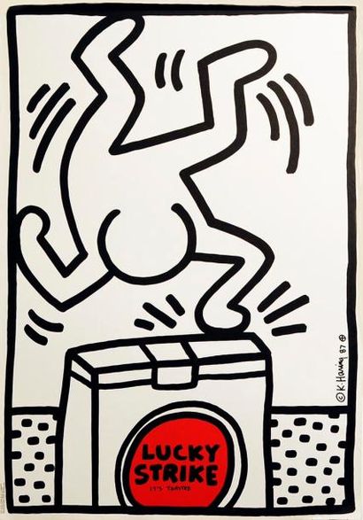 Keith Haring (1958-1990) Keith HARING (1958-1990) - Affiche sérigraphique pour Lucky...