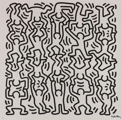 Keith Haring (1958-1990) Keith HARING (1958-1990) - Acrobats - Sérigraphie - Signée...