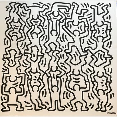 Keith Haring (1958-1990) Keith HARING (1958-1990) - Acrobats - Lithographie signée...