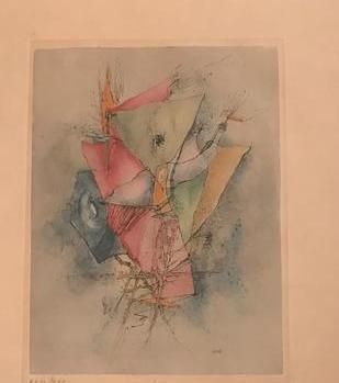 Otto WOLS (1913-1951) Otto WOLS - Des voiles déchirées - Gravure en couleur sur Japon...