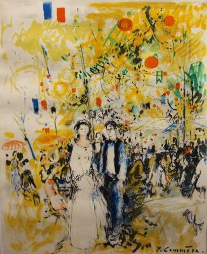 JEAN COMMÈRE (1920 - 1986) Jean COMMERE (1920 - 1986) - Le mariage - Lithographie...