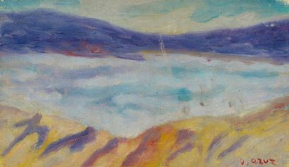David AZUZ (1942) David AZUZ (1942) - Paysage de mer - Huile sur toile signée en...