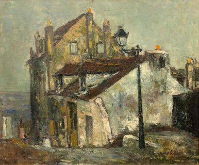 Pierre HODE (1889-1942) Pierre HODE (1889-1942) - Maisons - Huile sur toile signée...