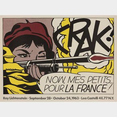 Roy LICHTENSTEIN (1923-1997) Roy LICHTENSTEIN (1923-1997) - Crak ! Lithographie offset...