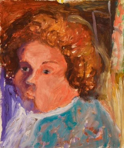 David AZUZ (1942) David AZUZ (1942) - Portrait d'enfant - Huile sur papier signée...
