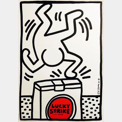 Keith HARING d'après - (1958-1990) Keith HARING d'après - (1958-1990) - Lucky Strike...