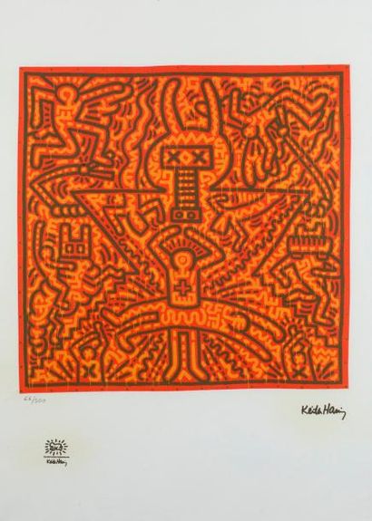 KEITH HARING Keith HARING (1958-1990) - The estate Keith Haring, circa 1990 - Lithographie...