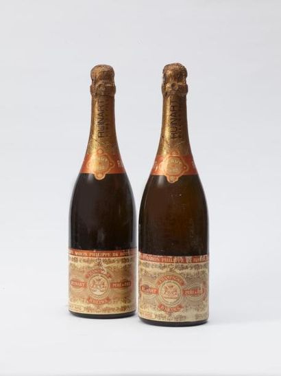 RUINART RUINART - Deux bouteilles de Champagne brut Ruinard Père et Fils, Baron Philippe...
