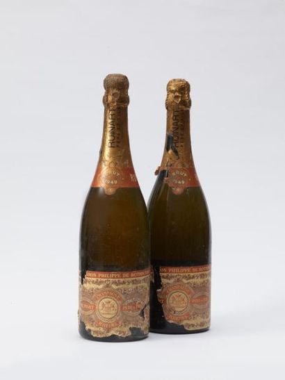 RUINART RUINART - Deux bouteilles de Champagne brut Ruinard Père et Fils, Baron Philippe...