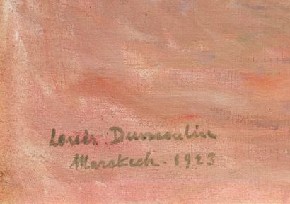 Louis DUMOULIN Louis DUMOULIN (1860-1924) - Marrakech - Huile sur toile signée,située...