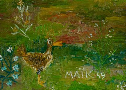 Henri MAIK Henri MAIK (1922-1993) - Paysasage verdoyant - Huile sur toile signée...