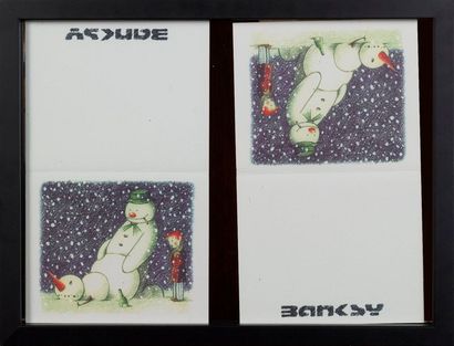 BANKSY BANKSY (né en 1974) - 2 Rude snowman, 2006 - Lithographie signée dans la planche...
