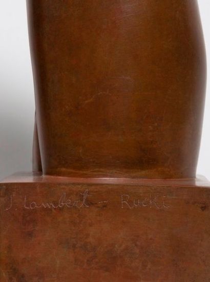 Jean LAMBERT RUCKI Jean LAMBERT RUCKI (1888-1967) - Tendresse, vers 1925 - Bronze...