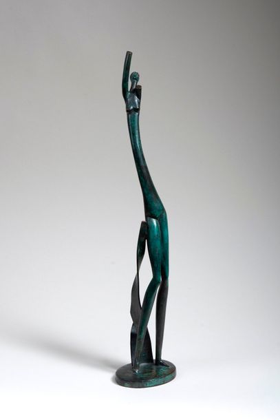 BELA VOROS Bela VOROS (1889-1979) - Jeune femme aux bras levés, 1945 - Sculpture...