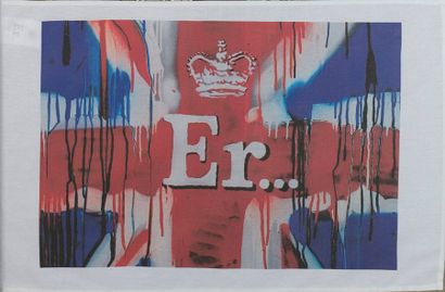 BANKSY BANKSY (né en 1974) - Er (Union Jack Tea Towel) - 2012 - Tissu imprimé - Sur...