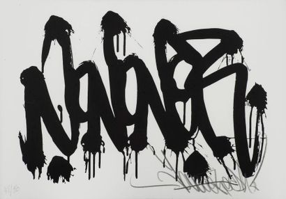 JONONE JONONE (Né en 1963) - Composition - Estampe en noir - Signée en bas à droite...