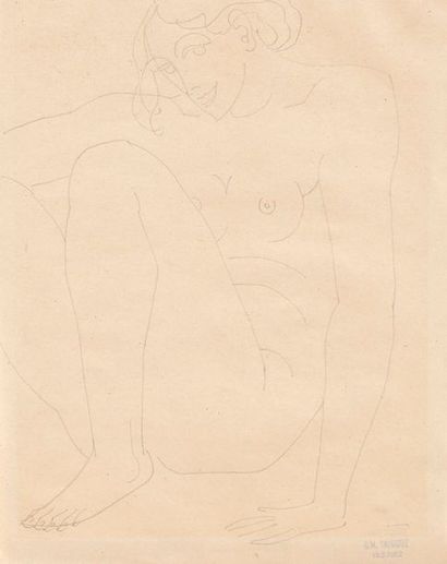 Georges- Henri TRIBOUT Georges- Henri TRIBOUT (1884-1962) - Femmes assise, 1925 -...